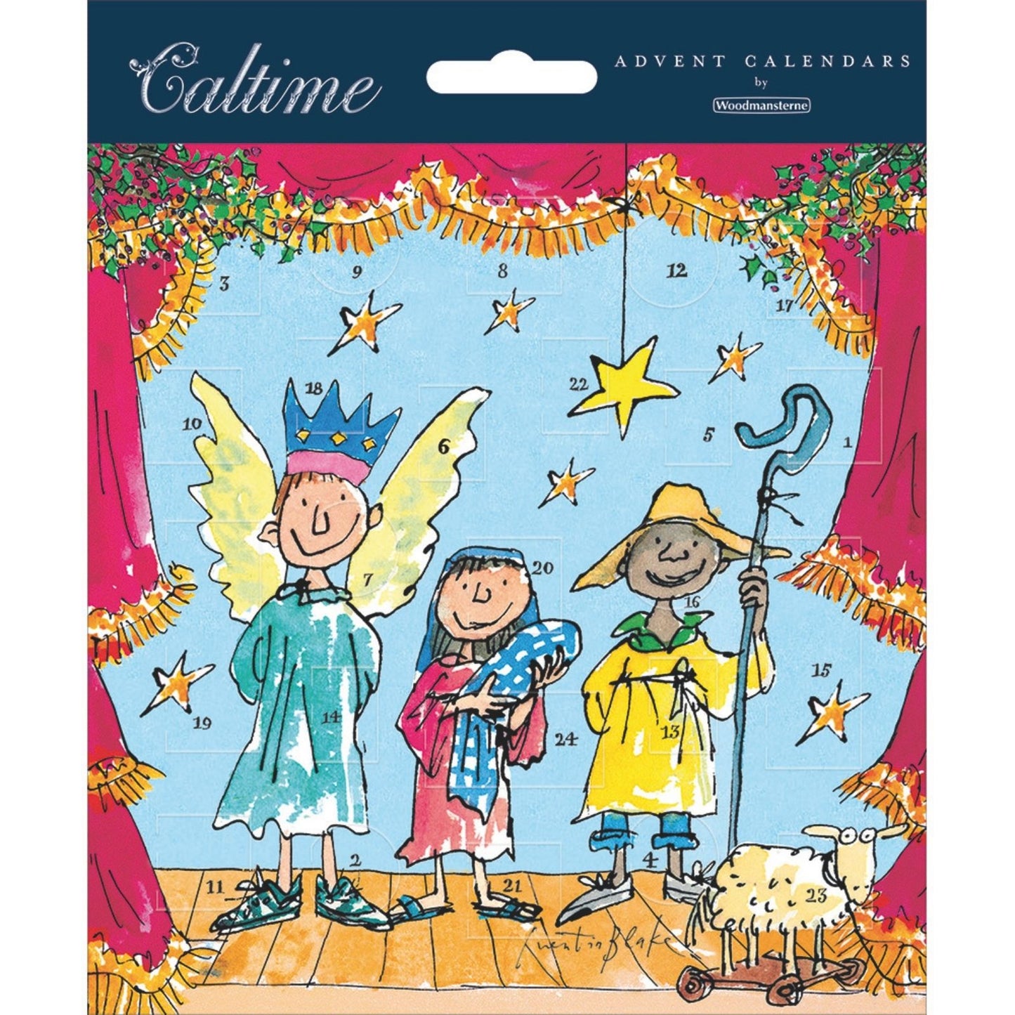 Advent Calendar Christmas Card Quentin Blake Nativity Countdown Greeting Card