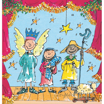 Advent Calendar Christmas Card Quentin Blake Nativity Countdown Greeting Card