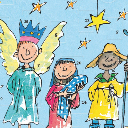 Advent Calendar Christmas Card Quentin Blake Nativity Countdown Greeting Card