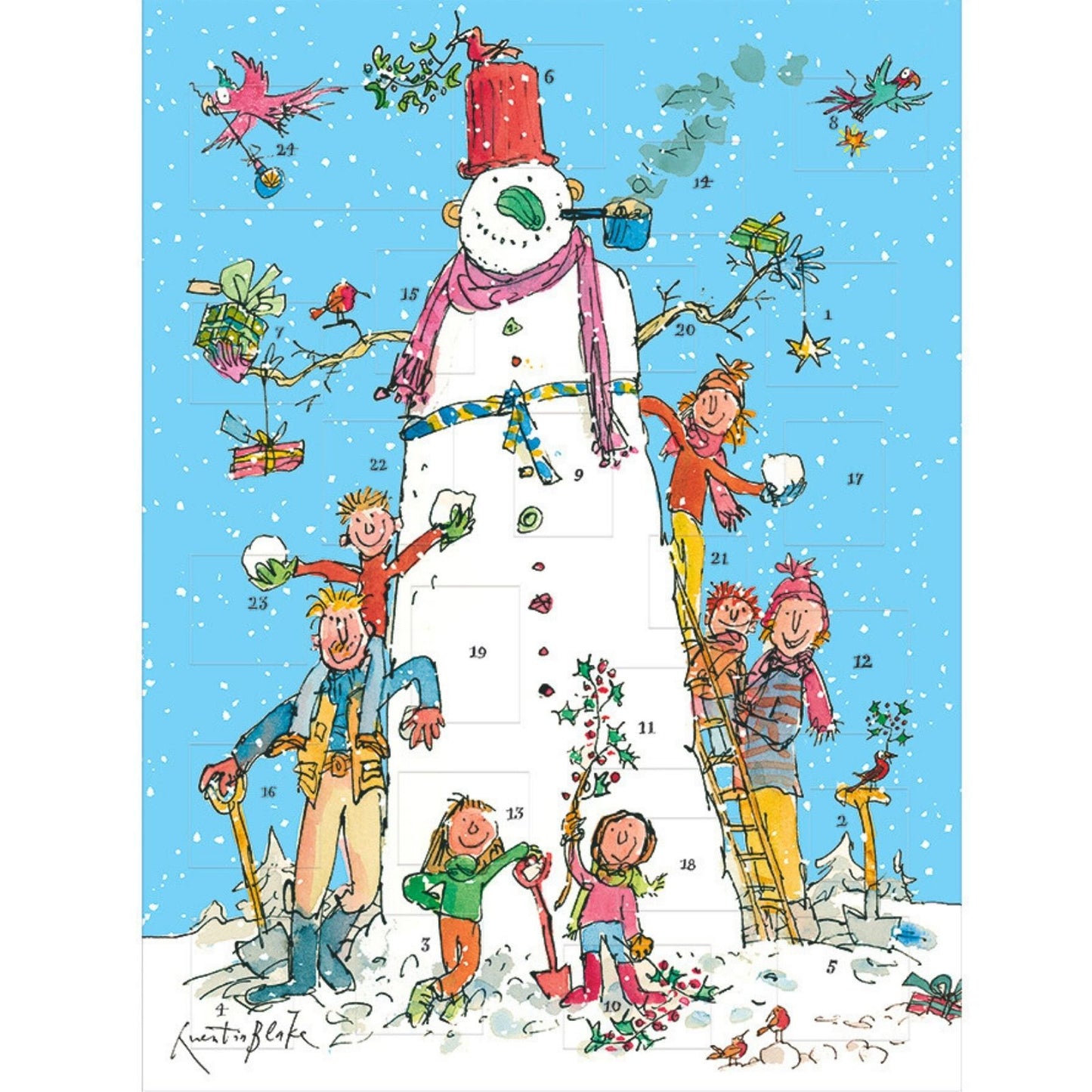 Traditional Picture Advent Calendar Quentin Blake Snowman Christmas Countdown