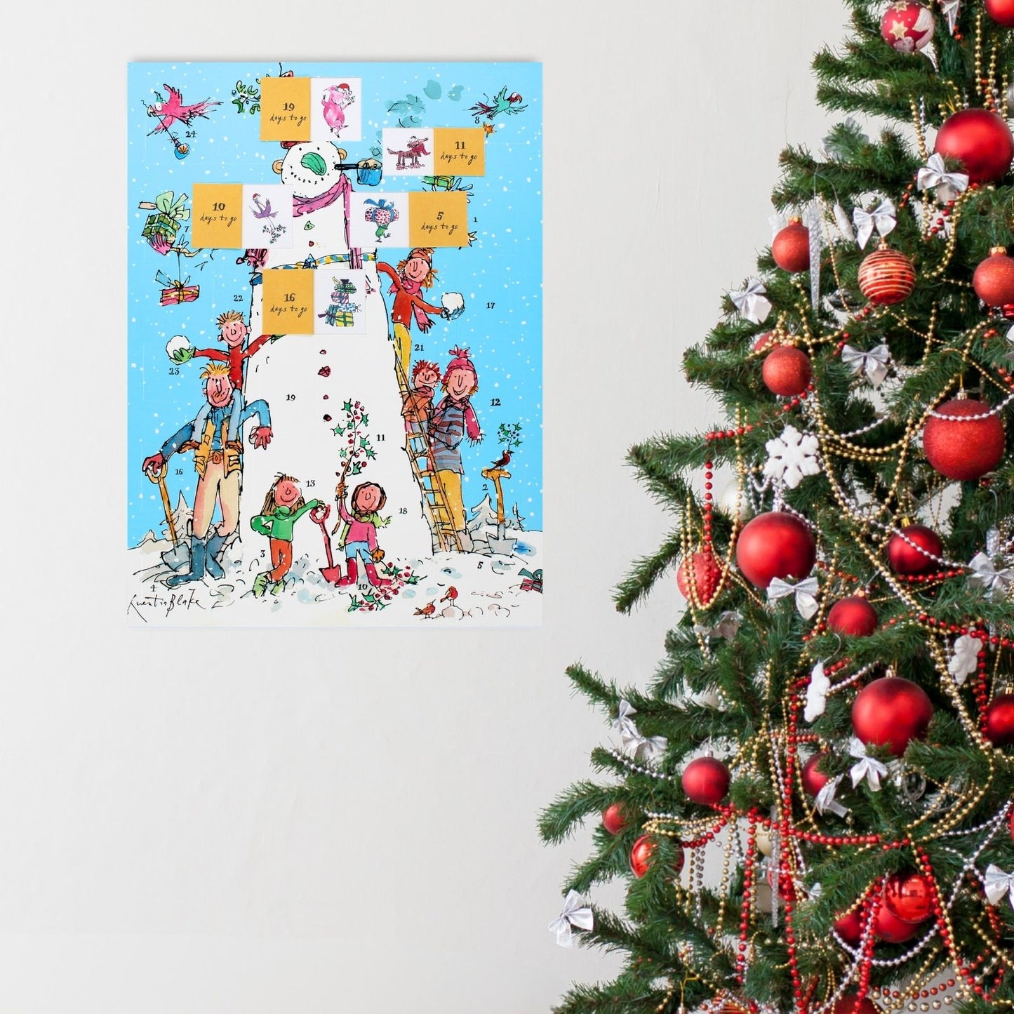 Traditional Picture Advent Calendar Quentin Blake Snowman Christmas Countdown