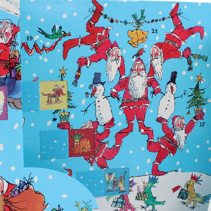 Traditional Freestanding Advent Calendar Quentin Blake Santas Christmas Gift