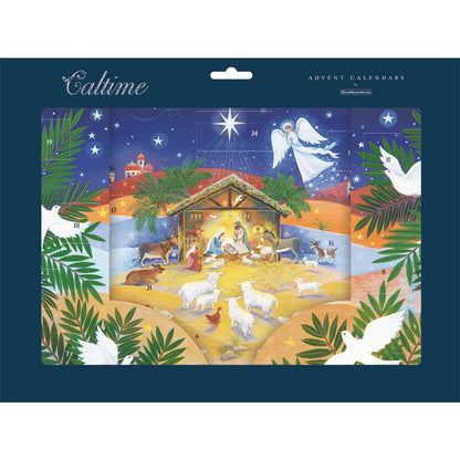 Traditional Freestanding Advent Calendar Religious Christmas Countdown Gift