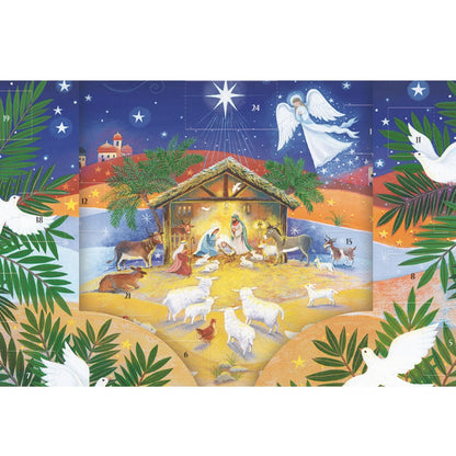 Traditional Freestanding Advent Calendar Religious Christmas Countdown Gift