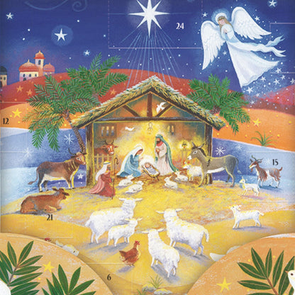 Traditional Freestanding Advent Calendar Religious Christmas Countdown Gift
