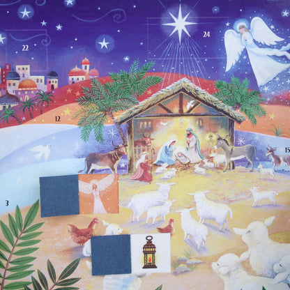 Traditional Freestanding Advent Calendar Religious Christmas Countdown Gift