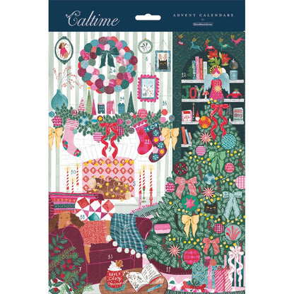 Traditional Picture Advent Calendar Festive Fireside Christmas Countdown Gift