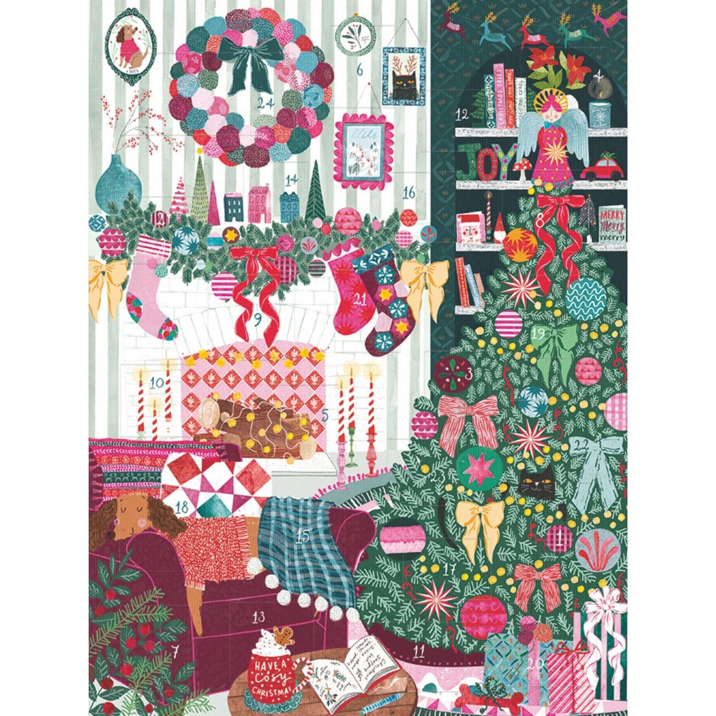 Traditional Picture Advent Calendar Festive Fireside Christmas Countdown Gift