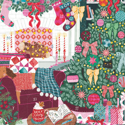 Traditional Picture Advent Calendar Festive Fireside Christmas Countdown Gift