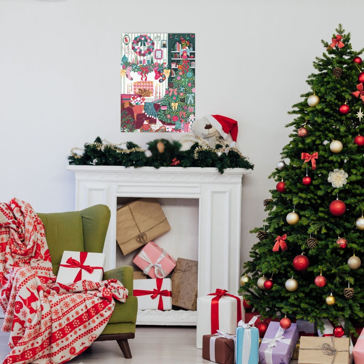 Traditional Picture Advent Calendar Festive Fireside Christmas Countdown Gift