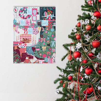 Traditional Picture Advent Calendar Festive Fireside Christmas Countdown Gift