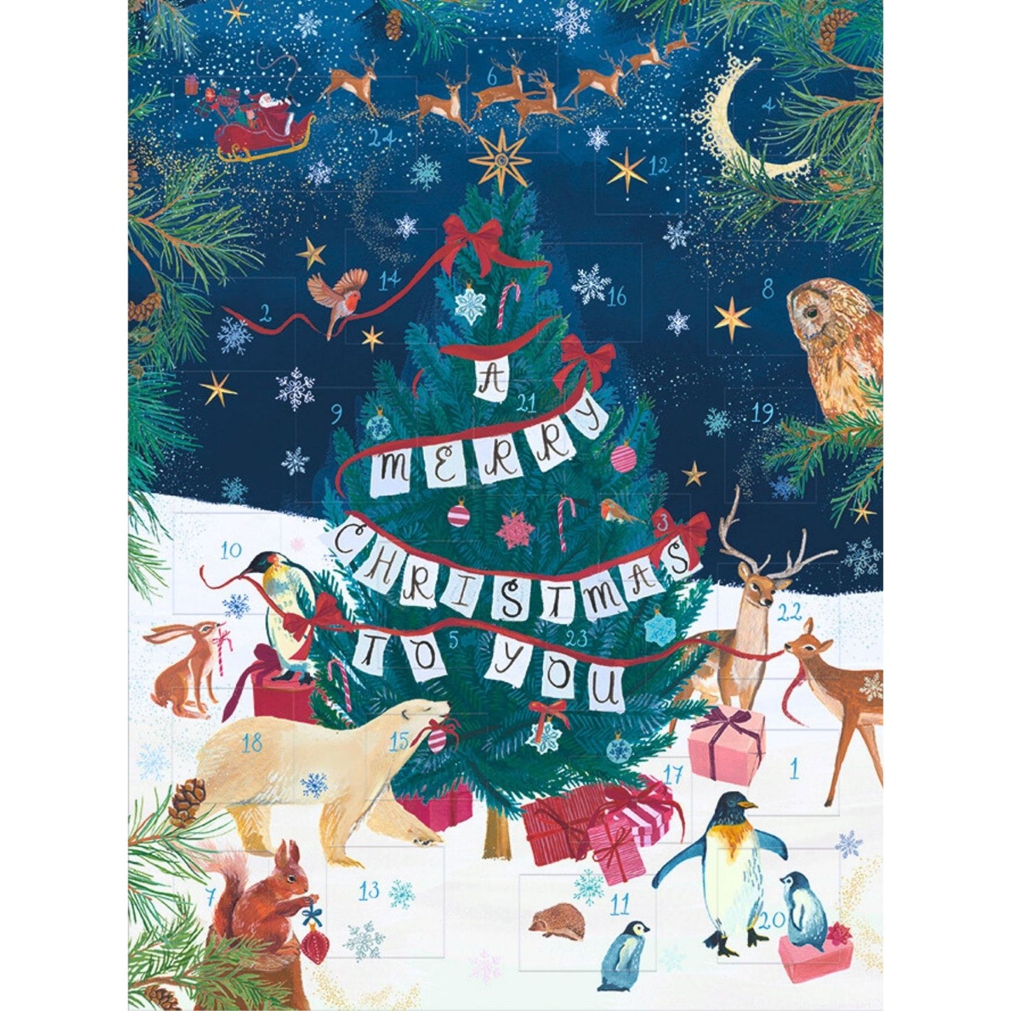 Traditional Picture Advent Calendar Decorating The Tree Christmas Countdown Gift