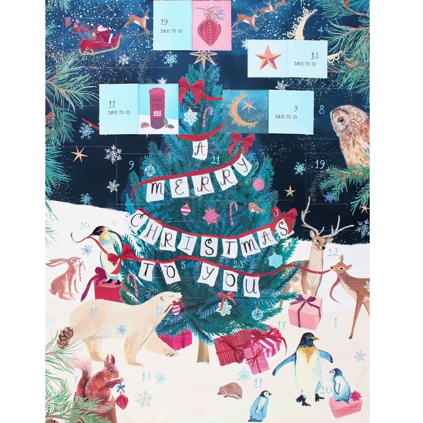 Traditional Picture Advent Calendar Decorating The Tree Christmas Countdown Gift