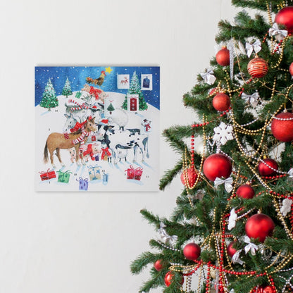 Traditional Picture Advent Calendar Farmyard Animals Christmas Countdown Gift