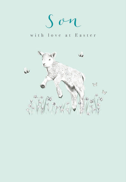 Son With Love Spring Lamb Easter Greeting Card