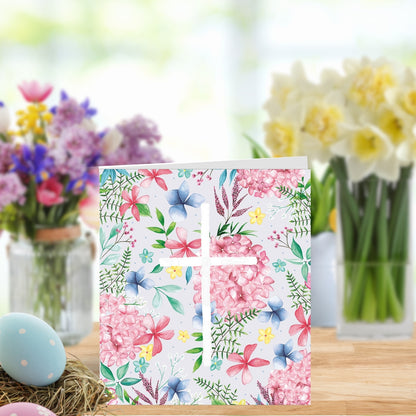 Pack of 5 Easter Blessing Floral Easter Cards