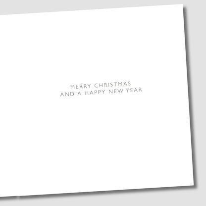 Artistic Christmas Card Gold Foiled Tree Happy Christmas Xmas Greetings