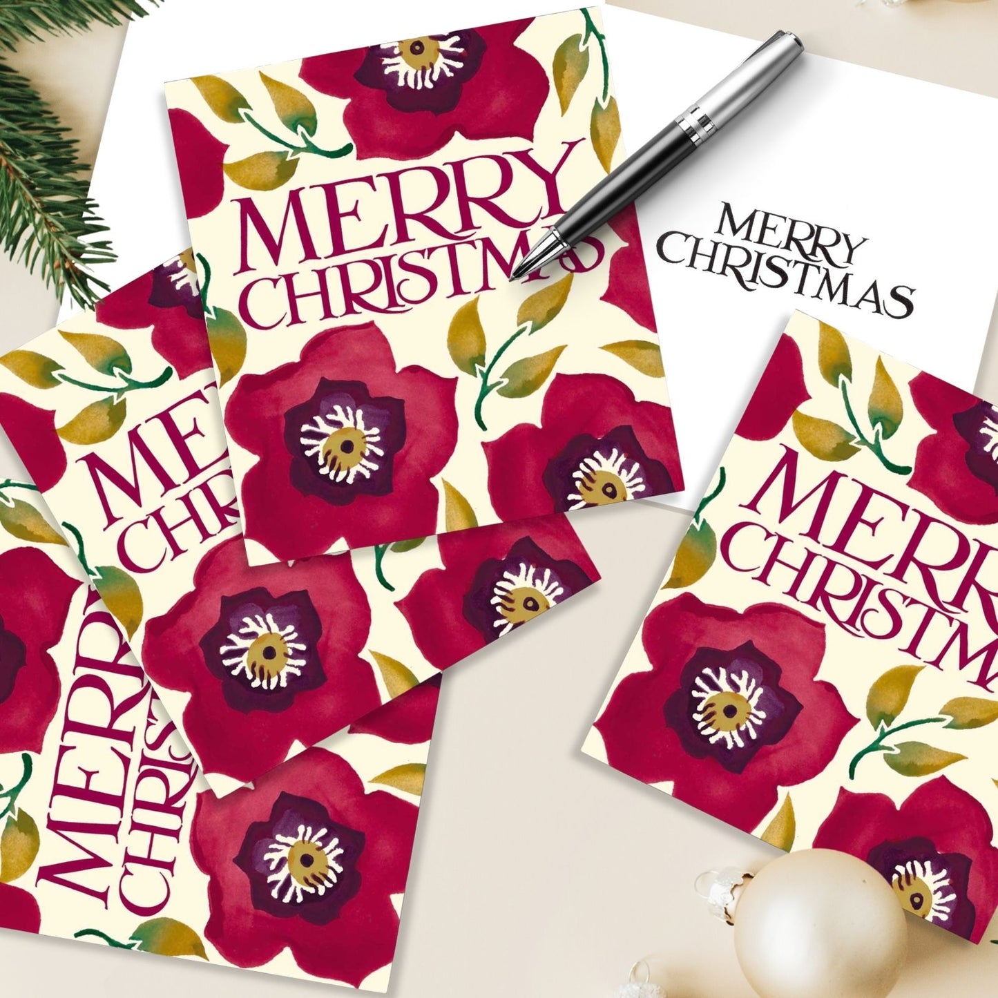 Pack of 5 Charity Christmas Cards Floral Emma Bridgewater Multiple Charities