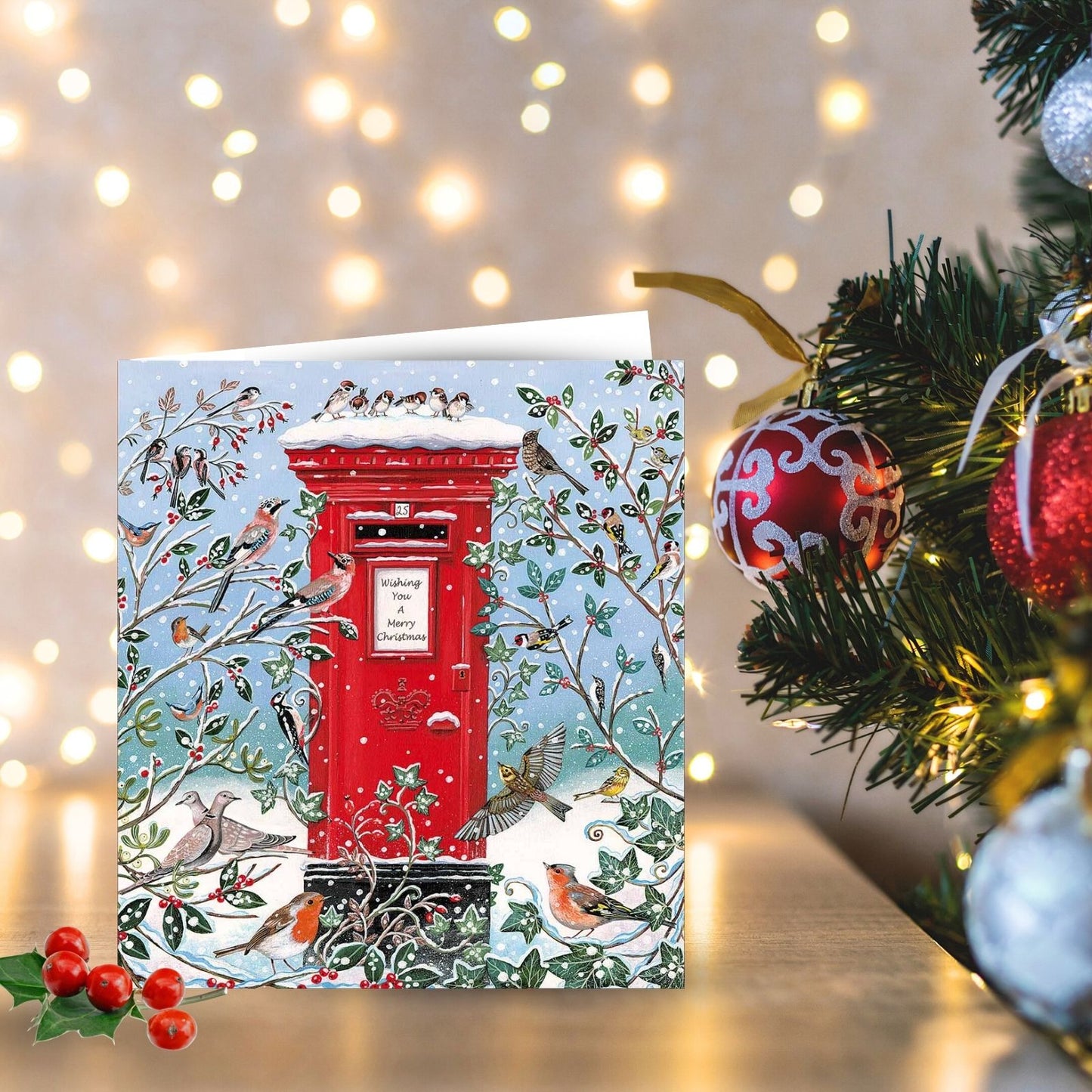 Pack of 5 Charity Christmas Cards Snowy Post Box Cards Multiple Charities