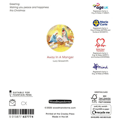 Pack of 5 Charity Christmas Cards Religious Nativity Cards Multiple Charities