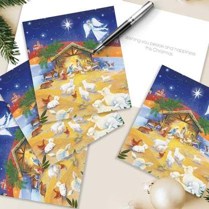 Pack of 5 Charity Christmas Cards Religious Nativity Cards Multiple Charities