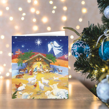 Pack of 5 Charity Christmas Cards Religious Nativity Cards Multiple Charities