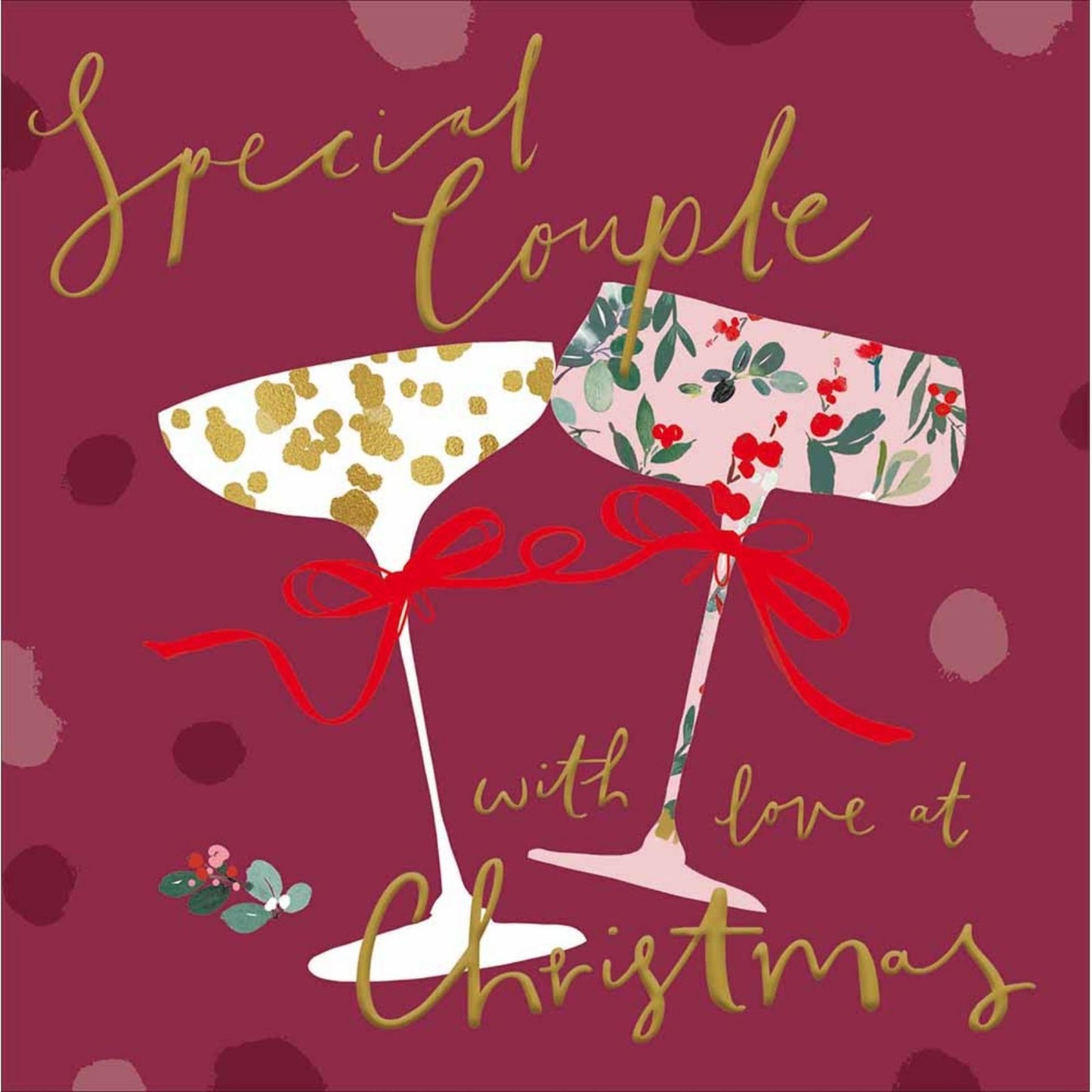 Special Couple Christmas Card Celebration Cocktails With Love Xmas Greetings