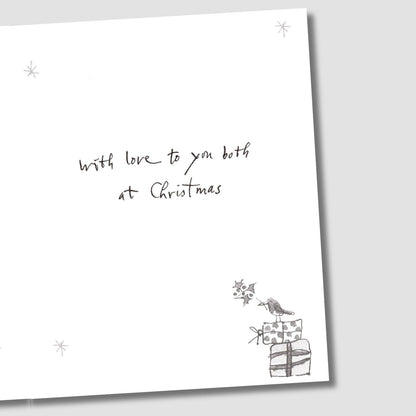 Quentin Blake Both Of You Christmas Card Cosy Fireside Cat Dog Xmas Greetings