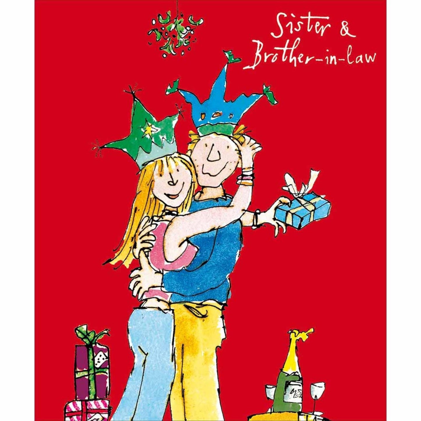 Quentin Blake Sister & Brother-In-Law Christmas Card Festive Xmas Greetings