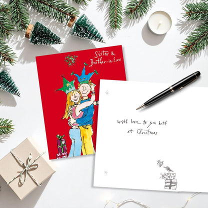 Quentin Blake Sister & Brother-In-Law Christmas Card Festive Xmas Greetings
