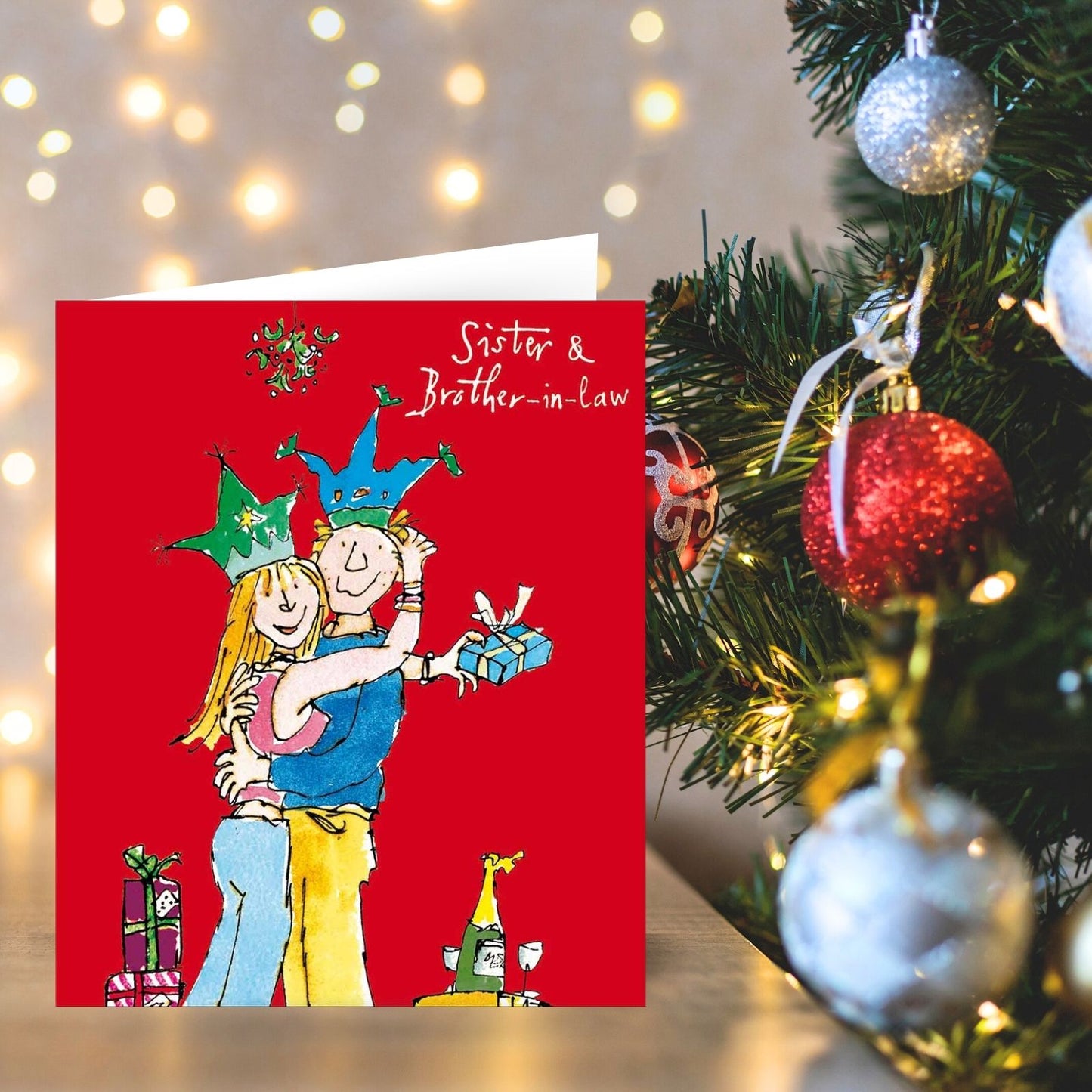 Quentin Blake Sister & Brother-In-Law Christmas Card Festive Xmas Greetings