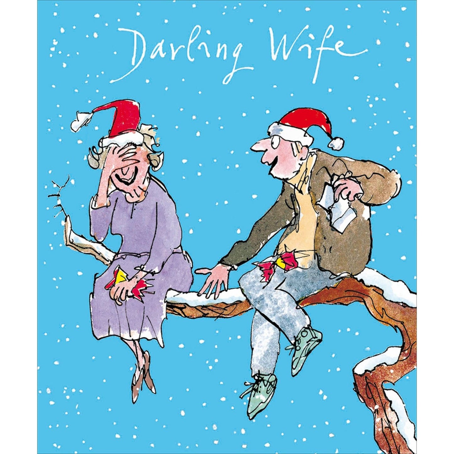 Quentin Blake Darling Wife Christmas Card Christmas Cracker Xmas Greetings