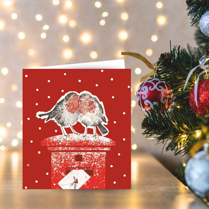Pack of 5 Charity Christmas Cards Robins Love Birds Cards Multiple Charities