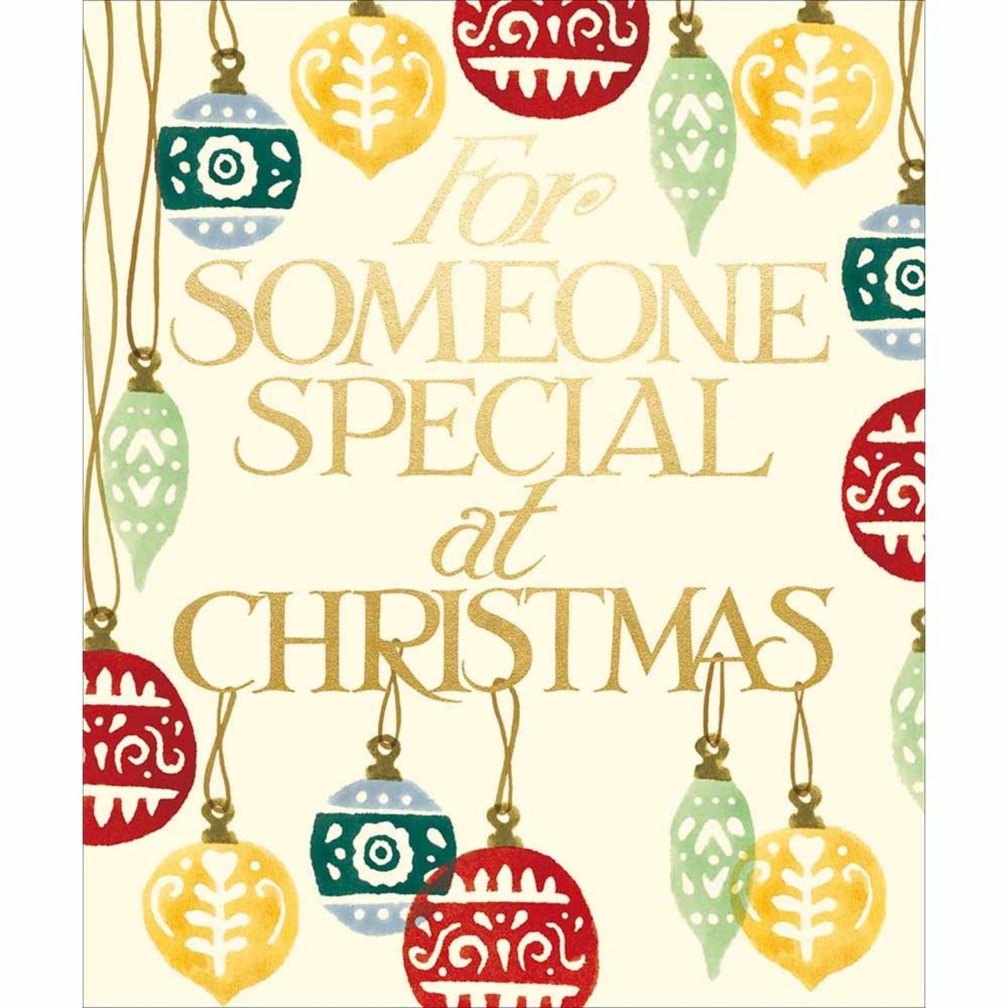 Emma Bridgewater Someone Special Christmas Card Festive Baubles Xmas Greetings