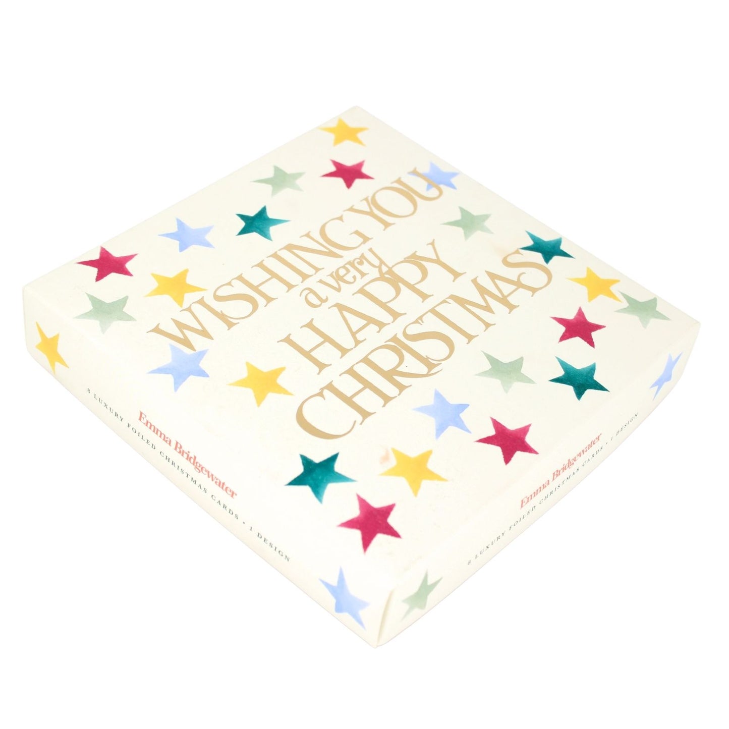 Box of 8 Emma Bridgewater Christmas Cards Shining Stars Happy Christmas Cards