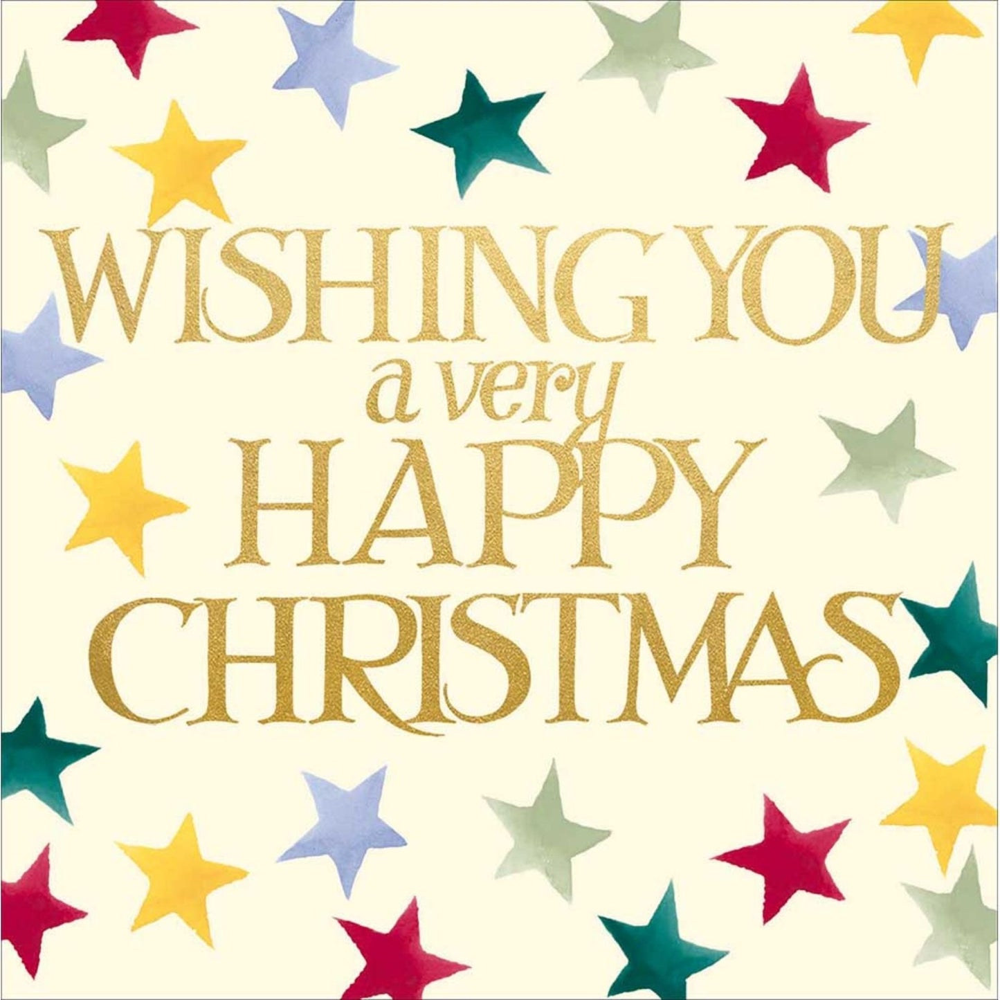 Box of 8 Emma Bridgewater Christmas Cards Shining Stars Happy Christmas Cards