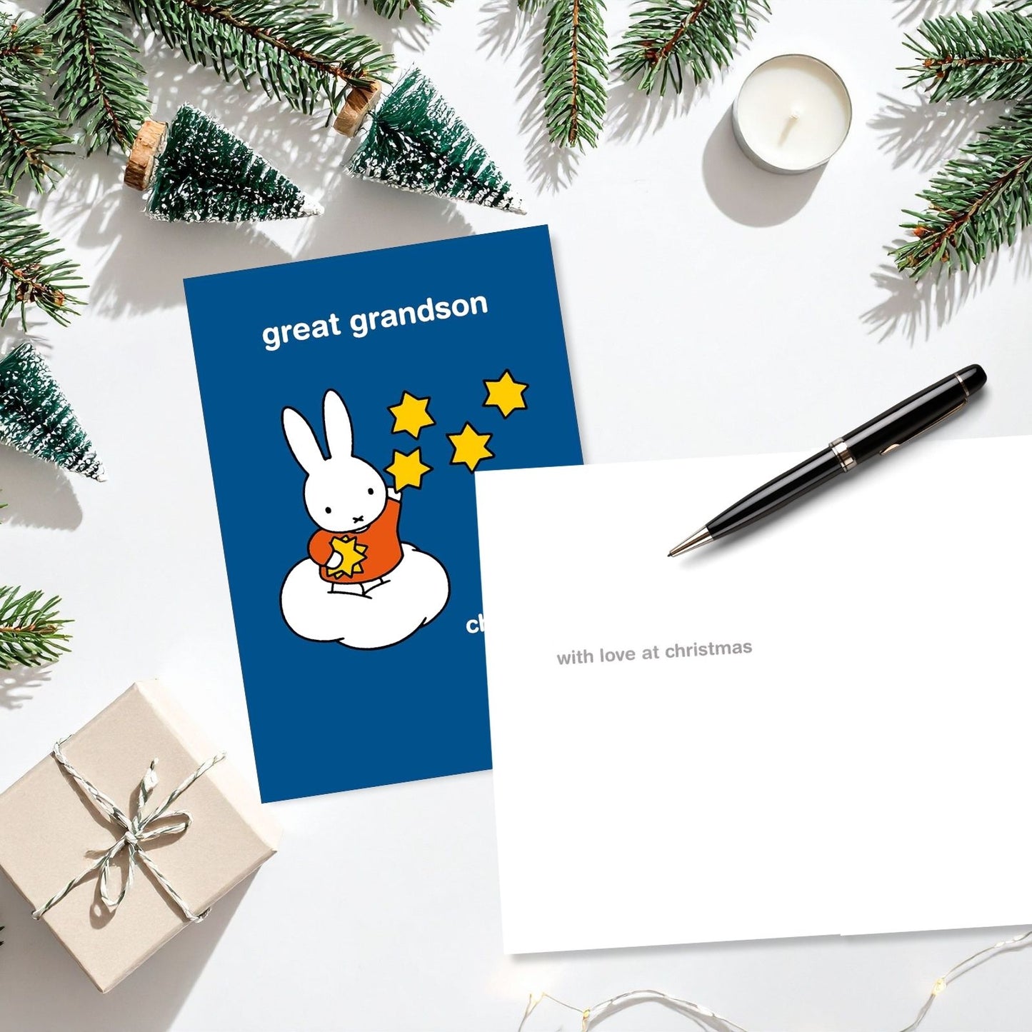Miffy Great Grandson Christmas Card Cute Bunny Reach For Stars Xmas Greetings