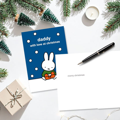 Miffy Daddy Christmas Card Cute Bunny With Love At Christmas Xmas Greetings