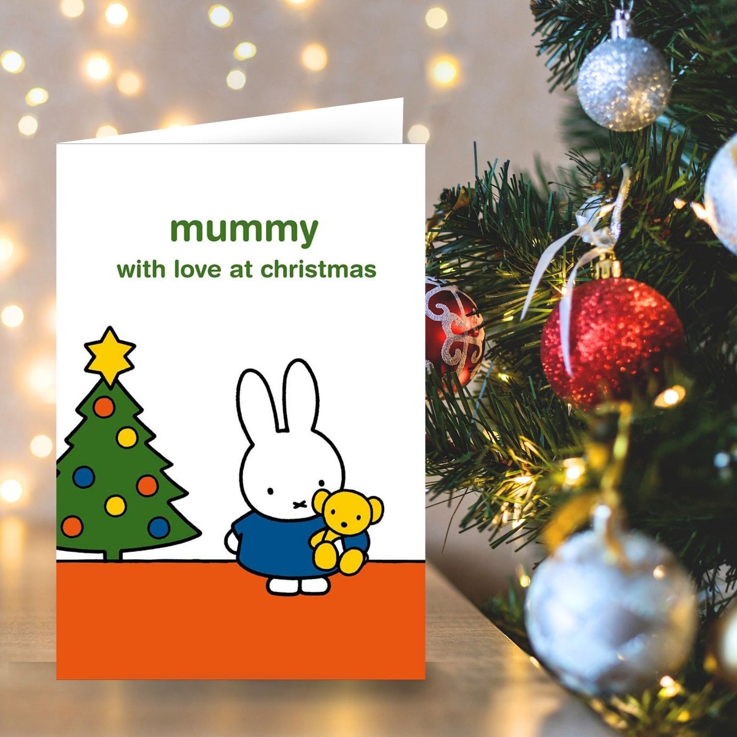 Miffy Mummy Christmas Card Cute Bunny With Love At Christmas Xmas Greetings