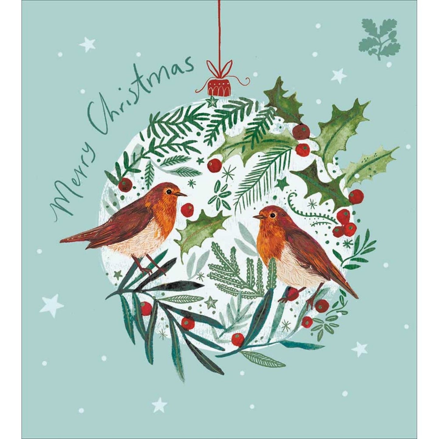 Pack of 5 Charity Christmas Cards Robin Bauble Cards The National Trust Charity