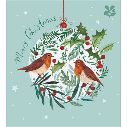 Pack of 5 Charity Christmas Cards Robin Bauble Cards The National Trust Charity