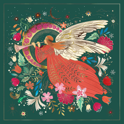 Box of 12 Kings & Angel Luxury Foiled Christmas Cards In 2 Designs