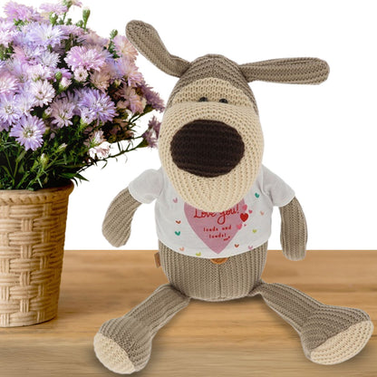 Boofle Knitted Toy Love You Loads Super Snuggly Pup! Plush Gift Idea