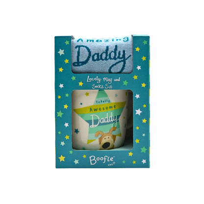 Boofle Awesome Daddy Mug & Socks Gift Set Daddy's Super Surprise! Gift Idea