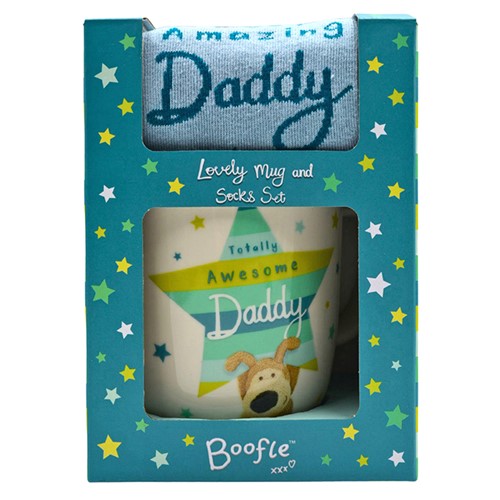 Boofle Awesome Daddy Mug & Socks Gift Set Daddy's Super Surprise! Gift Idea
