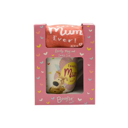 Boofle Lovely Mum Mug & Socks Gift Set Mum's Love Blooms! Gift Idea
