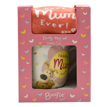 Boofle Lovely Mum Mug & Socks Gift Set Mum's Love Blooms! Gift Idea