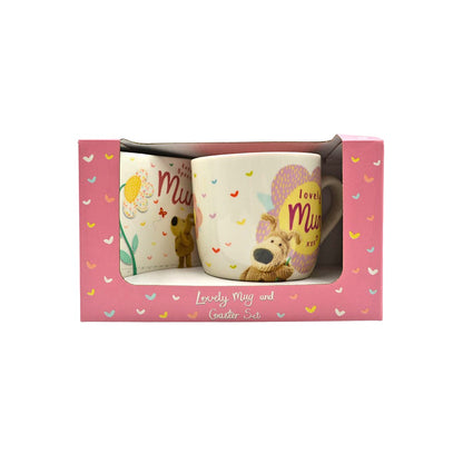 Boofle Lovely Mum Mug & Coaster Gift Set Mummy Love! Gift Idea
