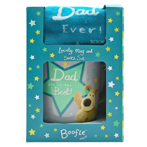 Boofle Best Dad Mug & Socks Gift Set Daddy's Starry Surprise! Gift Idea