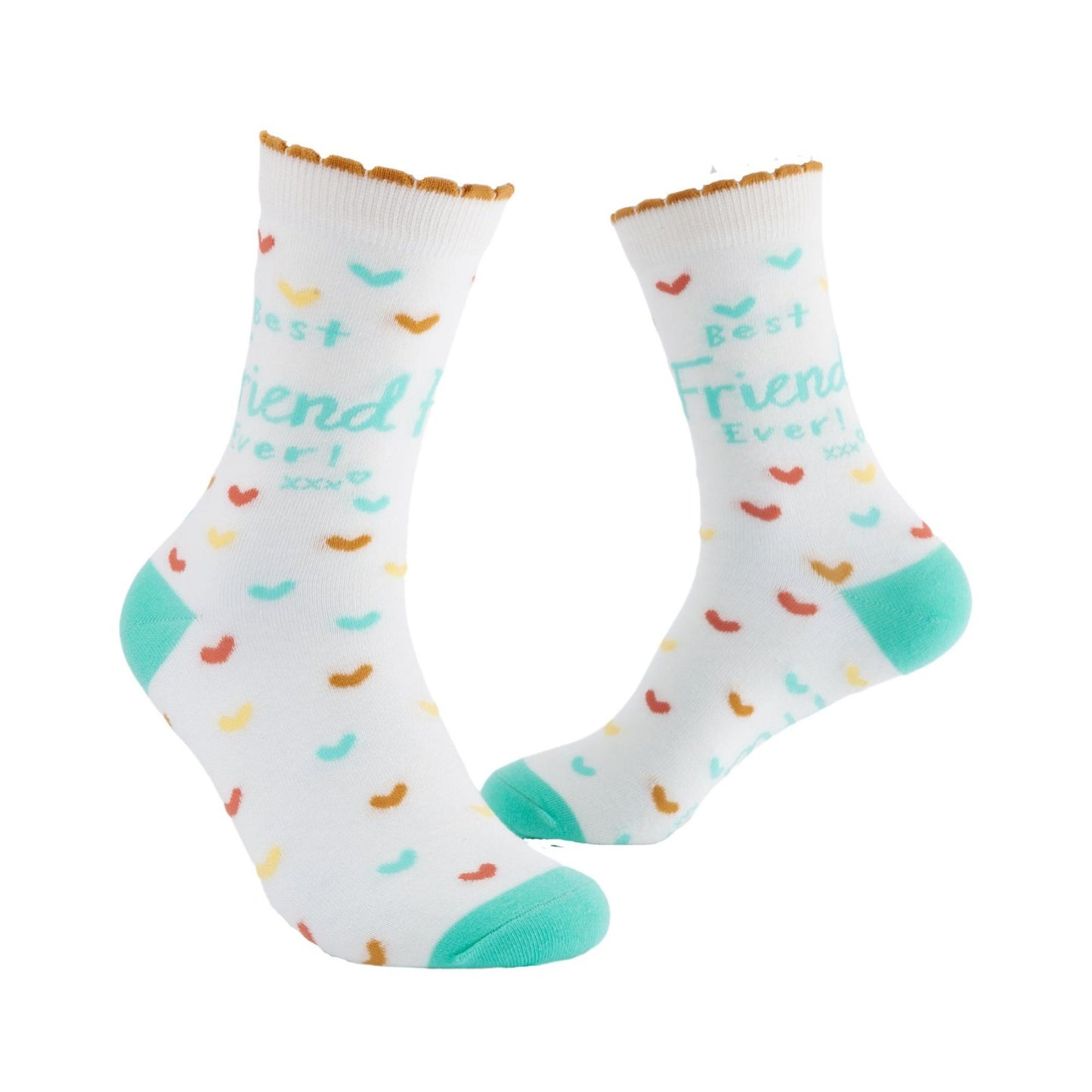 Boofle Best Friend Ever Socks UK Size 4-7 Cosy Woven Socks Gift Idea